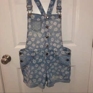 Cherokee Flower Denim Overalls